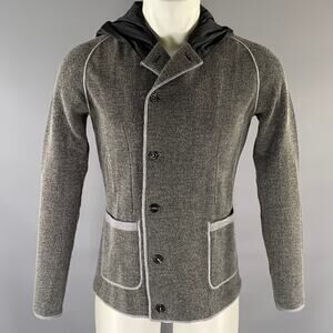 ENGINEERED FOR MOTION Size S Grey Black Wool Blend Double Breasted Jacket